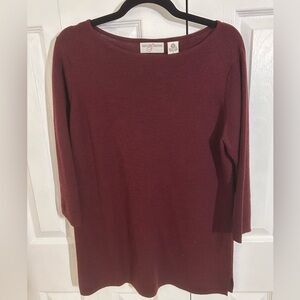 Parisian Works Deep Red Wool Sweater